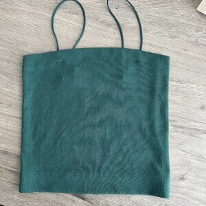 American Eagle Skinny Strap Dark Green Tank Top, Sz XS, Excellent Used Condition